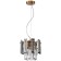 Suspension lamp TON 2XE14 40W, size 22x22x50-100 cm, bronze color