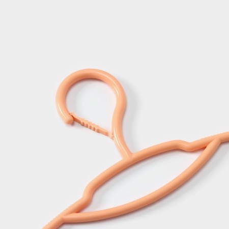 Shoulders - hangers for clothes with a lock on a hook, 39.5 × 20 cm, 5 pcs, color orange color-2