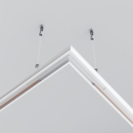 Corner Connector for the round low -profile busbar Exile, white-2