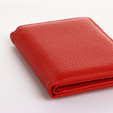 Women's wallet on the button, red color-2