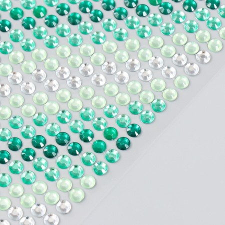 Stick plastic rhinestone "Green gradient" 30x10.5 cm-2