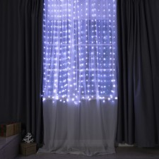 Умная гирлянда «Занавес» 2 × 2 м роса, IP20, серебристая нить, 400 LED, приложение, свечение RGB, USB