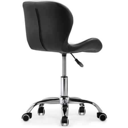 Computer chair Trizor Metal/Eco -leather, Chrome/Black/White 53x53x69 cm-4