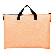 A3 folder with handles, PVC, zipper from above 20mm, Devente Armor, 450x330mm, Orange