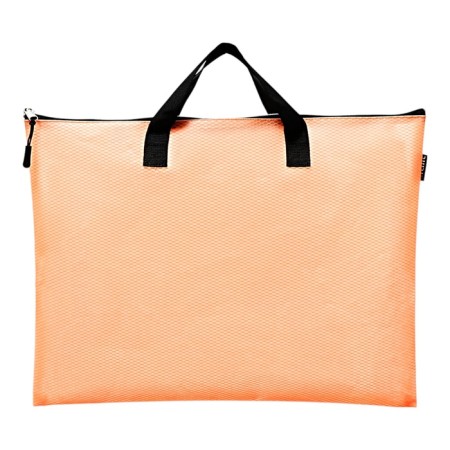 A3 folder with handles, PVC, zipper from above 20mm, Devente Armor, 450x330mm, Orange