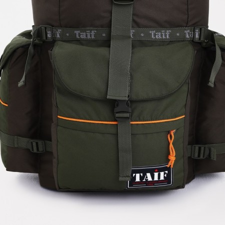 Tourist backpack, TAIF, 65 l, screed department, 3 outer pockets, khaki color-9