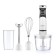 Submarine blender Brayer 1242br, 800 watts, stainless blades, 2 speeds, 2 nozzles, white