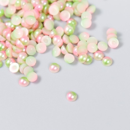 Decor "Pink-green gradient" d = 4 mm 10 g 200 pcs 5x2.5 cm mix-2