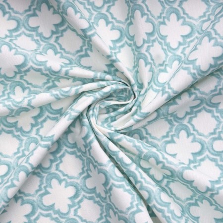 Set of curtains "Hindi", size 170x270 cm, turquoise color, 2 pcs-1