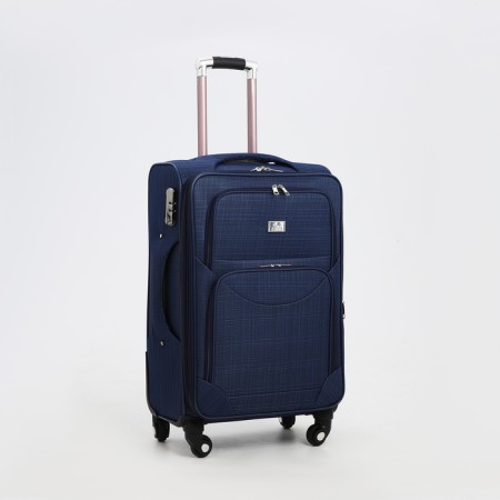 Small 24 suitcase "on lightning, code castle, with extension, blue color-1