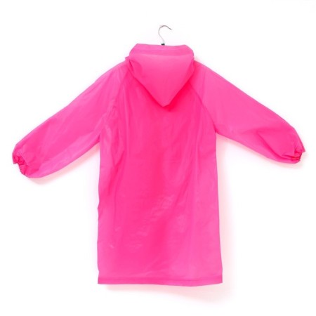 Children's raincoat with reflective elements, pink color (120-160 cm)-5