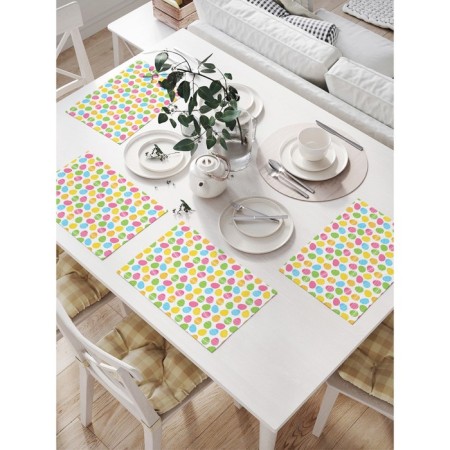 A set of napkins for setting the table "Color eggs", rectangular, size 32x46 cm, 4 pcs
