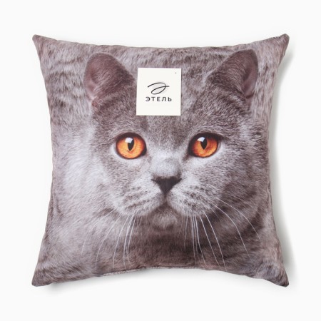 Decorative Ethel Pillow "British Cat" 40x40 cm, Gabardin, 100% p/e-5