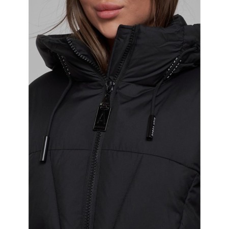 Coat insulated winter female, size 50, black color-13
