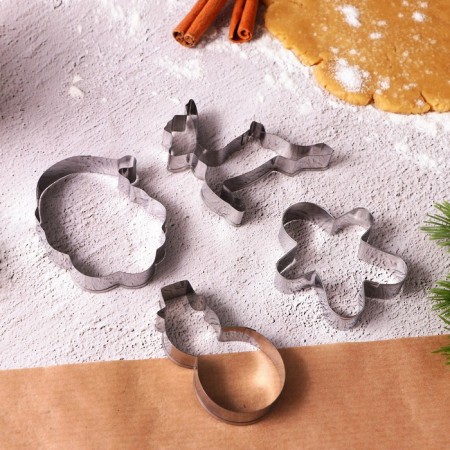 New Year. A set of cookies "Winter Fairy Tale", Metal, 4 pcs-4