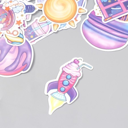 Stickers for creativity "Space Sweets" set of 50 pcs 4x8 cm-1