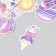 Stickers for creativity "Space Sweets" set of 50 pcs 4x8 cm