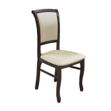 Cabriole-M chair, beech, color color dark nut, Andris fabric (honeycomb) 160 beige