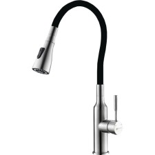 LEMARK LM5082S-BLACK kitchen mixer, single-leaf, flexible spout, 2 functions, black