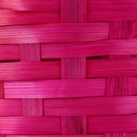 Wicker basket, d21 x 10/34 cm, pink, bamboo-4