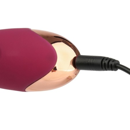 Vibrator with stimulation of the point G, 18 x3.8 cm, burgundy-6
