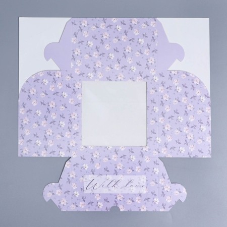 Capley box, confectionery packaging with a window, 4 cells "Pattern", 16 x 16 x 10 cm-5