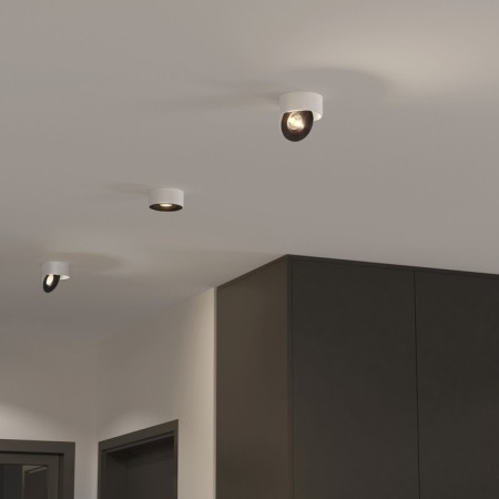 Lamp ceiling Elektrostandard, Glide LED 8 W, 100X100X45 mm, IP20, white, black color-1