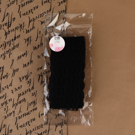 Capricon lace, 45 mm × 10 ± 1 m, black color-3