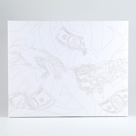 Picture on numbers on canvas with a subframe "Art", 40 x 50 cm-2