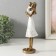Polystone souvenir "Mom with a child, a white dress with flowers" 8x7.5x23.5 cm