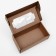 Self -charged box, with a window, brown, 23 x 12 x 8 cm