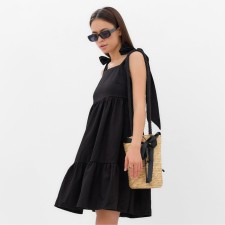 Women's dress with ribbons Mist Summer Time, Black, R.46