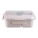 Lunch box with compartments for food, food container, 1.1 l, 21.5 x 7.6 x 15 cm, beige