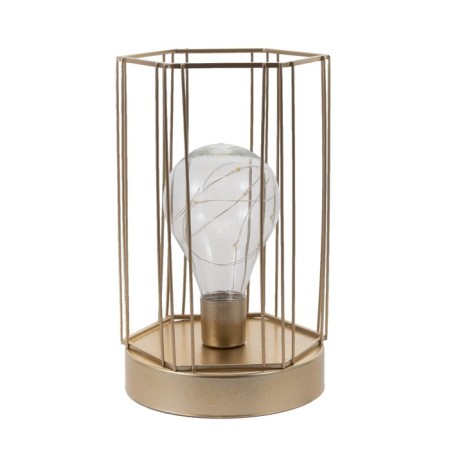 Nightlight "rectangle" LED from batteries 3haa gold 12.5x12x20 cm Risalux-7