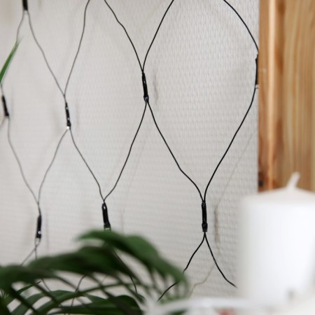 Garland "Network" 2 × 2 m, IP20, dark thread, 224 LED, warm white glow, 8 modes, 220 V-2