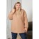 Female hoodies, size 64, beige color