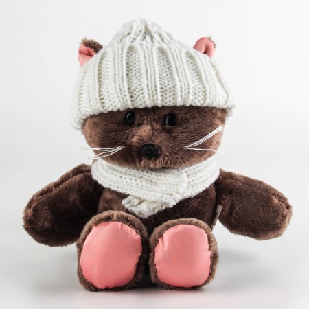 New Year's soft toy snowflake Marta, cat, for the New Year, 25 cm.-3