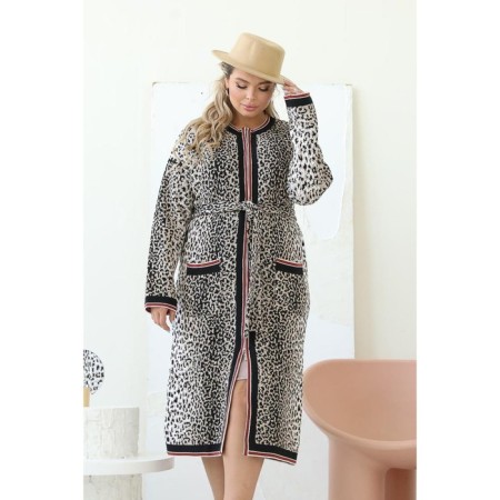 Cardigan female, size 60, brown color-13