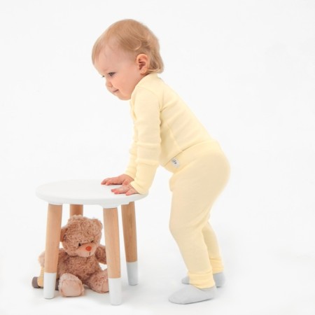 Комплект леггинсов детских MINAKU: Basic Line BABY, цвет молочный/кремовый, рост 80-86-4