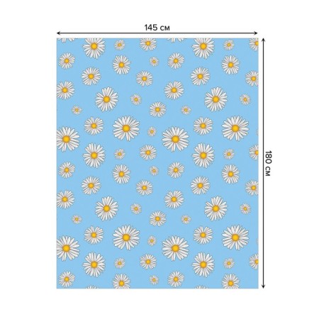 The tablecloth “Field chamomile”, rectangular, Saten, size 145x180 cm-1