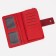 Women's wallet on the button, red color