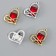 Decor for creativity metal, rhinestones "Heart in binding" MIX 2.7x2.2 cm