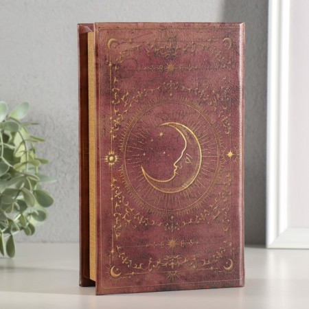 Safe-book wood, leatherette "month" volumetric embossing 21x13x5 cm-4