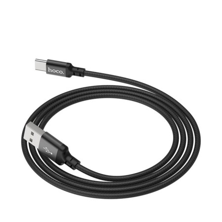 Hoco X14, Type -C cable - USB, 3 A, 1 m, fast charging, nylon braid, black-6
