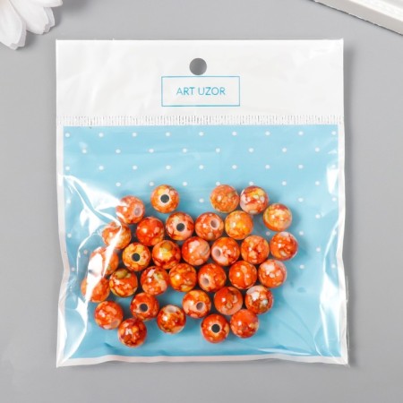 Beads for creativity plastic "Balls of sharing orange" set 20 g d = 1 cm-3