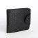 Women's wallet on the button, black color