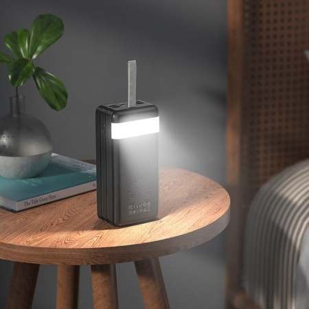 External battery Hoco J86b, 60,000 mAh, 2 USB, 1 Type-C, 3 A, display, black-4