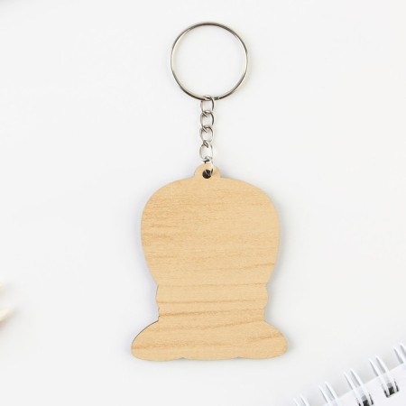 Key keychain wooden "Corgi Inverted" 4.7 x 6 cm-3