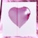 Foil ball 18 "Heart", satin, lilac color