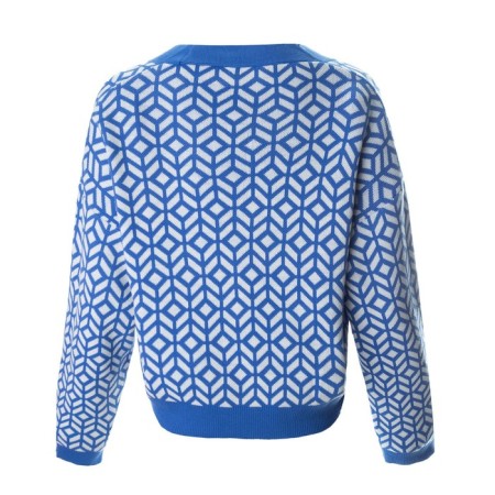 Cardigan female, color bright blue, size One size (42-46)-10